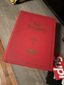 Supreme New Testament Stash Bible Book FW13 Box Leather Red