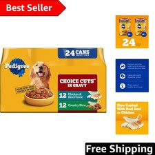 Hydrating Wet Dog Food: Country Stew & Chicken Rice, 24 Pack of 13.2 Oz Cans 3.38 per gallon
