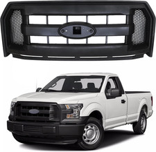 Front Bumper Grille Assembly Compatible with 2015 2016 2017 Ford F150 Centre Bum
