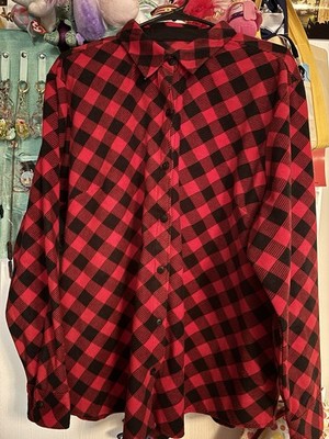 Riders by Lee XL Fleece Red and Black Flannel Jacket Never Worn  