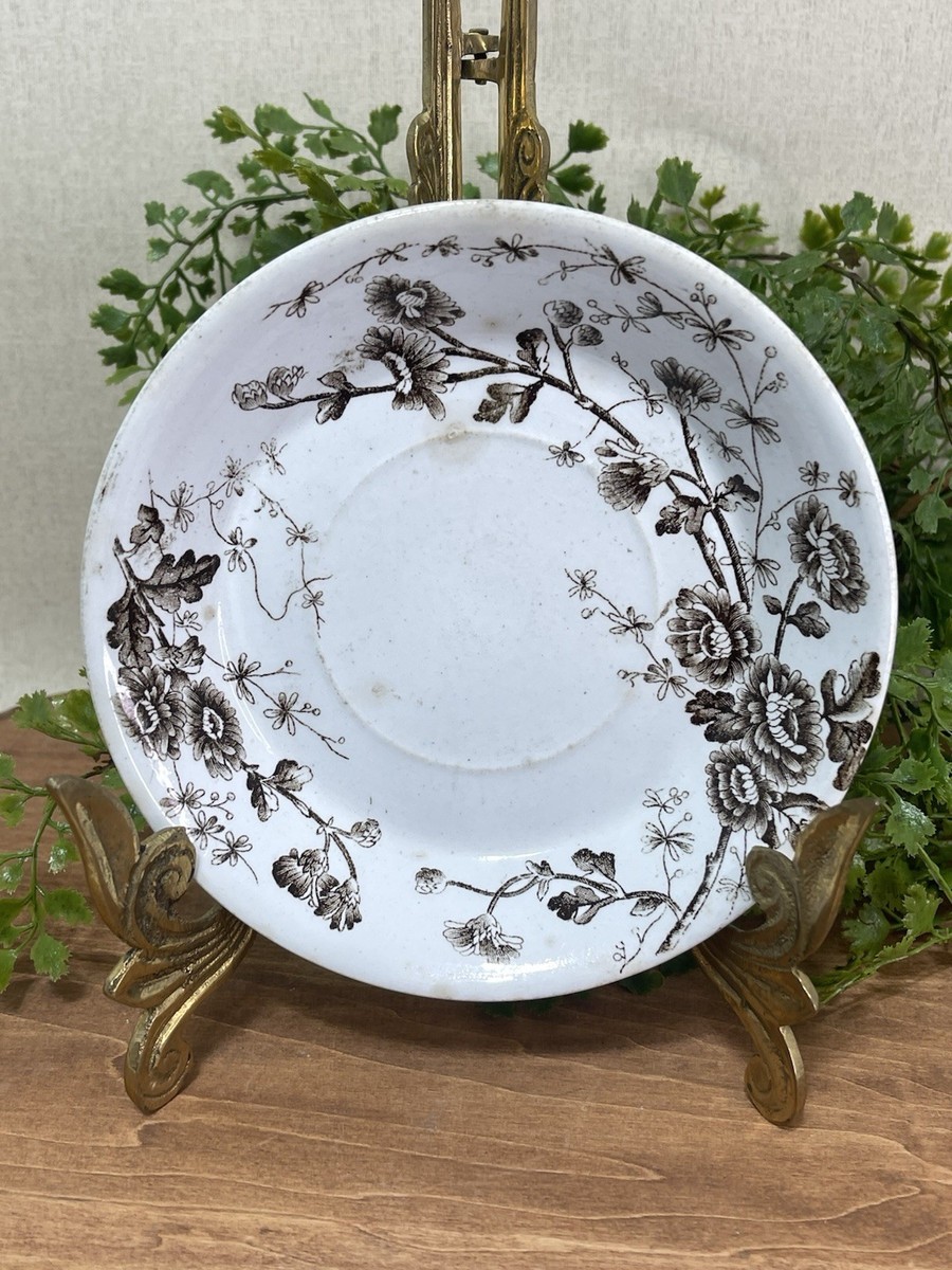 Antique W.H Grindley & Tunstall Spring Saucer Plate Brown