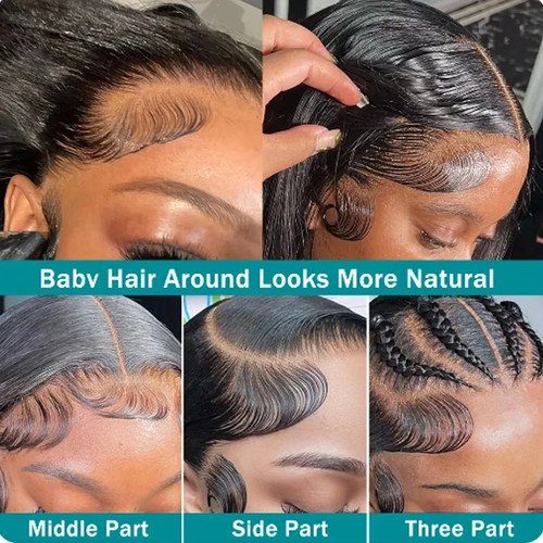 Glueless Wigs Human Hair Wear And Go kinky Curly Brazilian Hair Plucked Precut - Picture 9 of 12