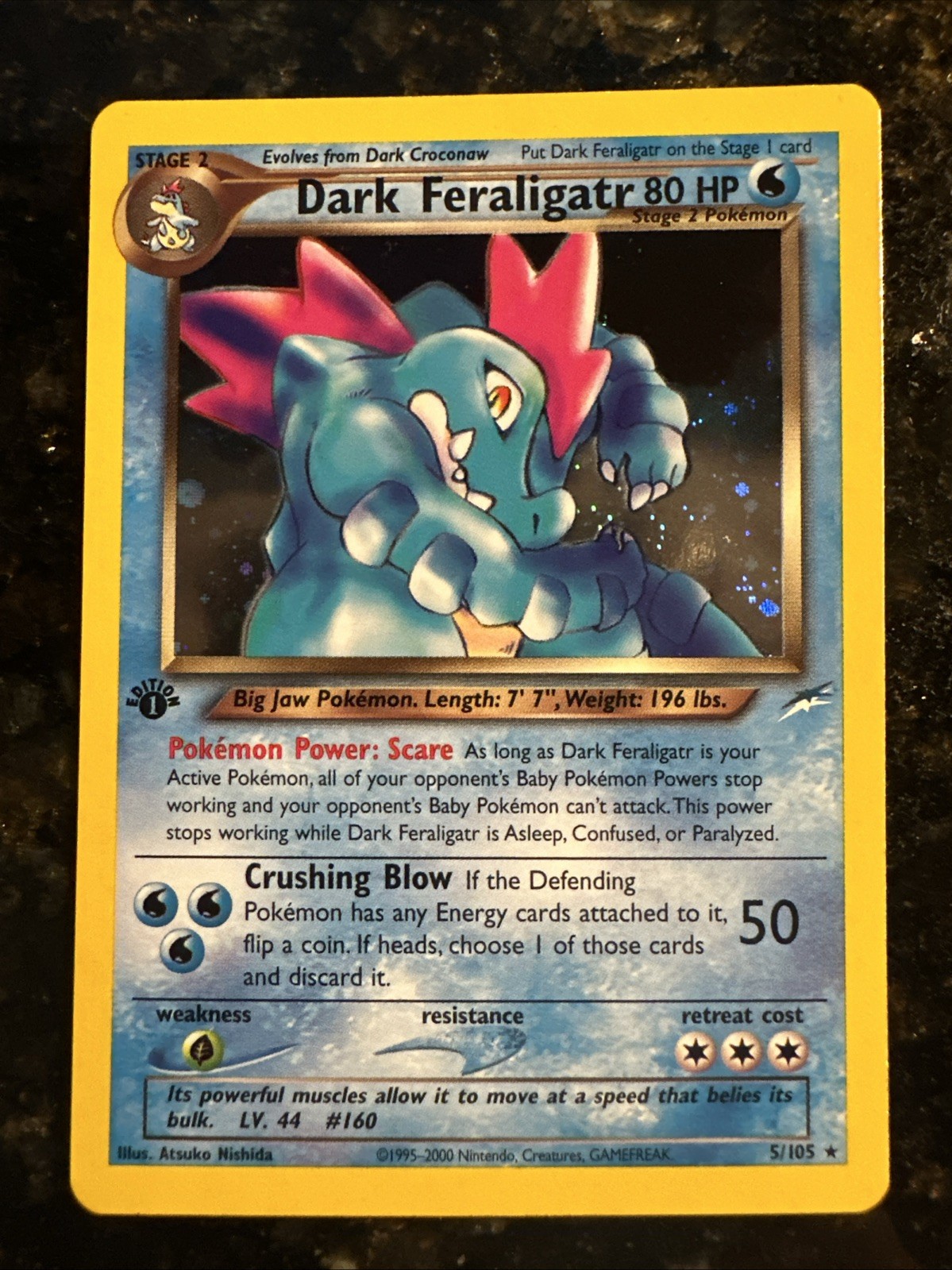Dark Feraligatr 5/105 Neo Destiny 1st Edition Holo - NEAR MINT