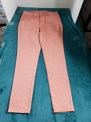 Seven7 Jeans Size 8 Womens Pink Stretch Pants Utility High Rise Ankle Skinny