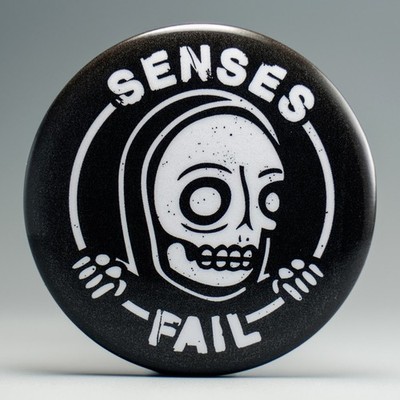 Senses Fail Button Pin 2.25'' | 00s Post-Hardcore Pinback | In Your Absence Badge