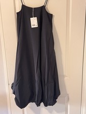 COS BUBBLE-HEM MIDI Dress - Size 4- Black - New with tag
