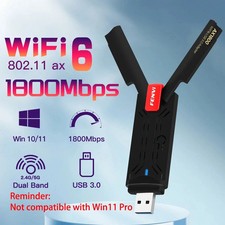 USB 3.0 Wifi 6 USB Adapter AX1800 Dual Band 2.4G/5Ghz Wireless Dongle 1800mbps