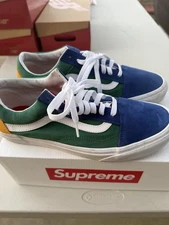 VANS Old Skool Yacht Club Size 9.5 Blue Green Multi Men’s Pre Owned No Box