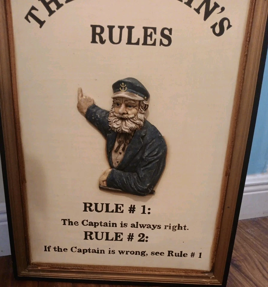 The Captian's Rules Artwork Wall Hanging - Image 2 of 4