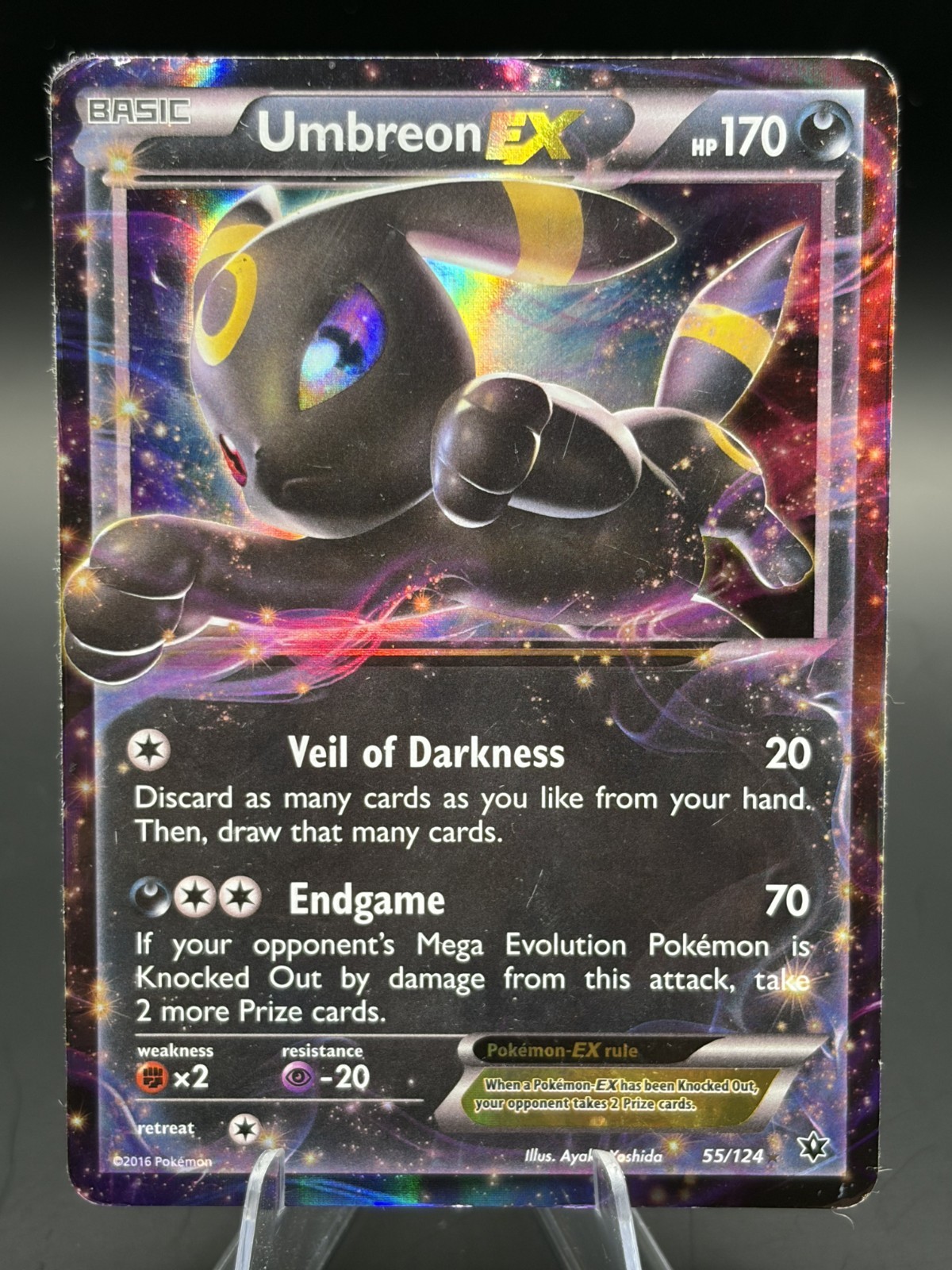 2016 Pokemon TCG English XY Fates Collide Umbreon EX #55/124 Holo HP