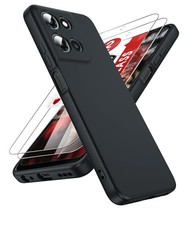 Moto G 2025 Case with Tempered Glass Screen Protector, Slim Anti-Scratch Silicon