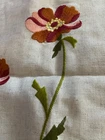 Embroidered FLORAL Table Runner 16x34 Inches Beige  Linen Made In Greece