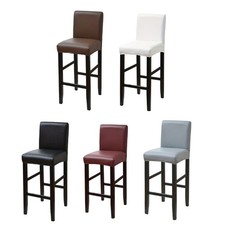 Easy Cleaning PU Leather Barstool Covers For Short Back Bar Stools Slipcover