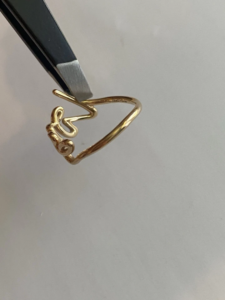 Anillo de amor Tiffany & Co. Paloma Picasso de oro amarillo de 18 quilates con graffiti (20238-NXXH) Foto 4 de 4