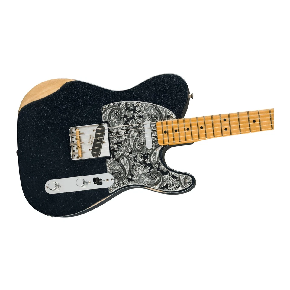 Guitarra Fender Brad Paisley Road Worn Black Sparkle Telecaster 6 cordas - Imagem 4 de 4