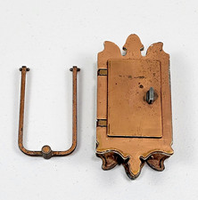 Antique Speakeasy Peephole Art Deco Door Knocker Viewer Solid Brass Copper Vtg