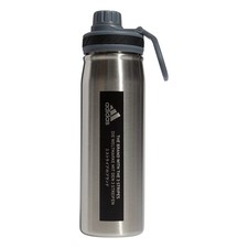 adidas 600 ML 20 oz Metal Water Bottle, Hot/Cold Double-Walled Insulated 18/8