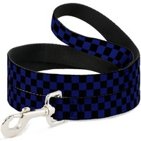 "Dog Leash Checker Black/Blue Wide 1.5\" (Us Import)"