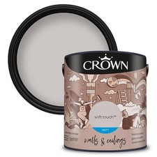 New - Crown "Soft Touch" Matt Emulsion Paint 2.5L For Walls & Ceilings