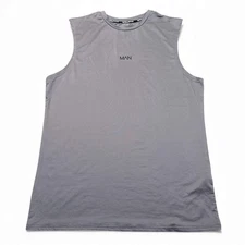 Boohoo MAN Active Performance Pro Tank Top Mens Size Small Gray Athleisure