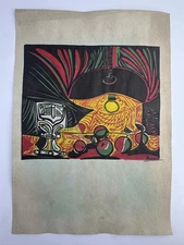 Pablo Picasso COA Art Painting Original Drawing Vintage Paper Signed