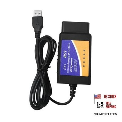 ELM327 OBD2 USB Adapter, Diagnostic Coding Tool, ELMconfig Scanner OBDII Scan