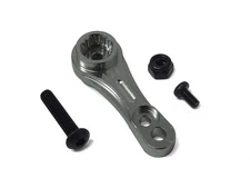 CNC Billet Aluminum Steering Arm Horn 17T + 15T - Silver