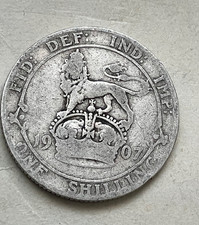RARE 1907 .925 Silver Shilling - King  Edward VII