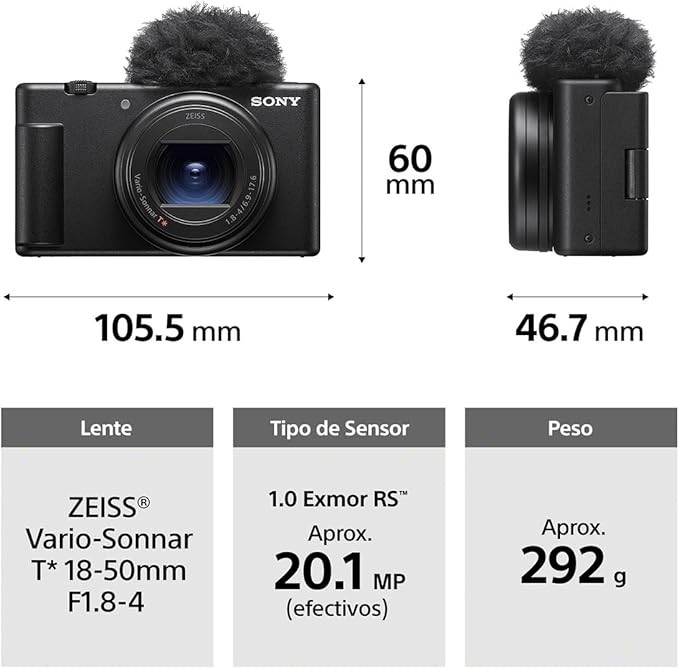 Sony ZV-1M2 4K Vlog 20.1MP Digital Camera Black With