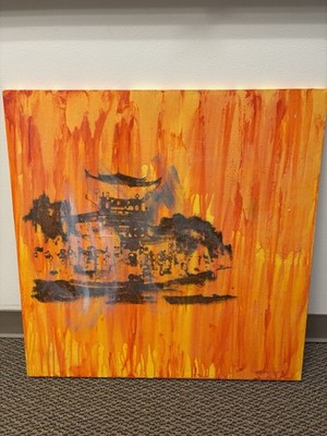 Original Painting On Canvas, Unsigned, Artist Unknown.