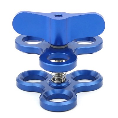 1 Inch Ball Head Butterfly Clip Camera Diving Triple Clamp Mount Adapter