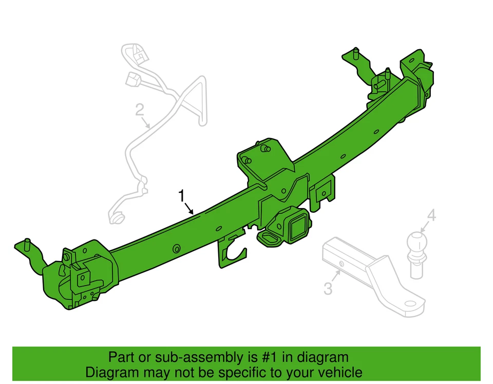 Receptor de enganche de remolque Explorer 2016-2017 original Ford OEM GB5Z-19D520-C Foto 3 de 3
