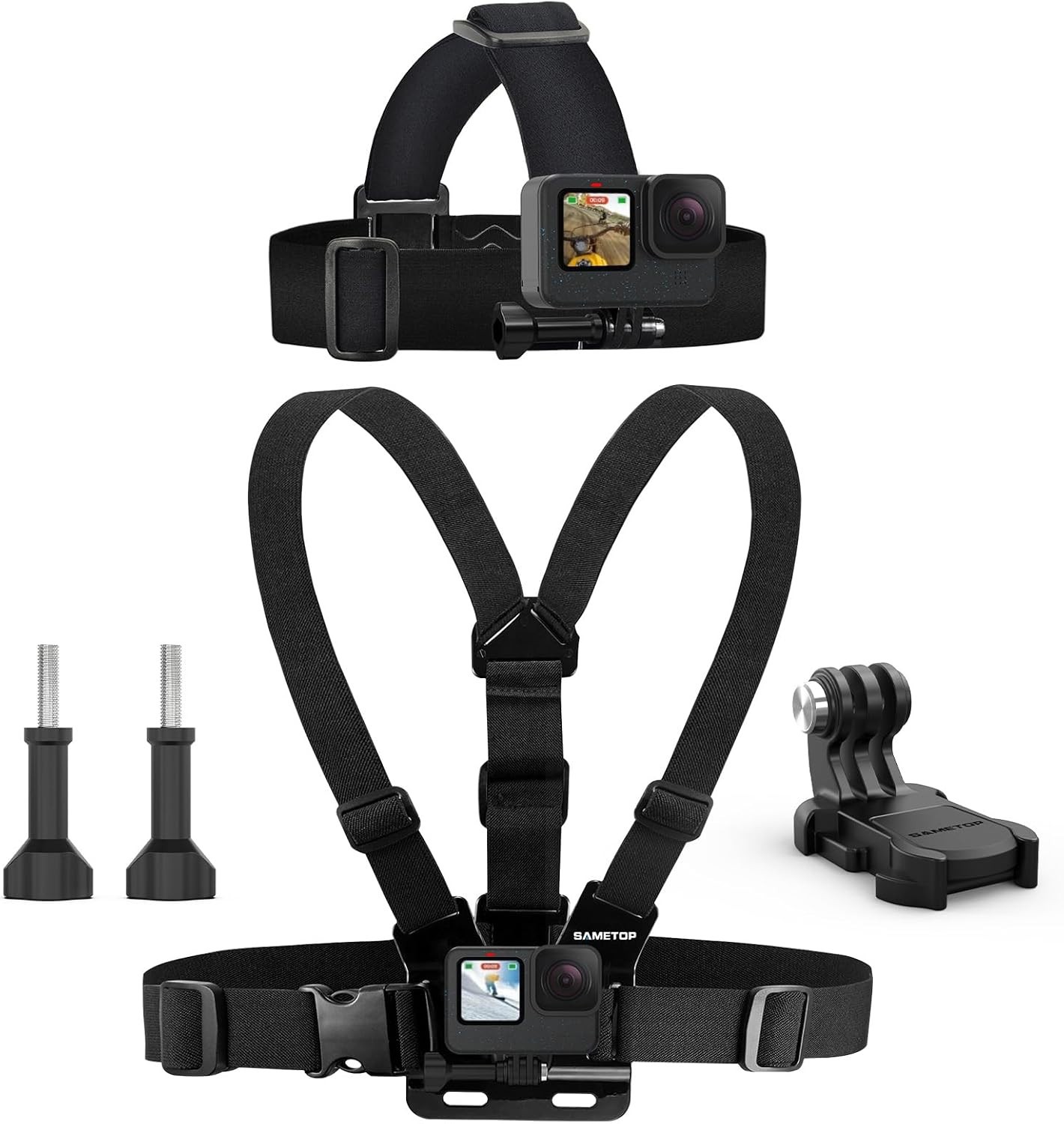 Head Mount Strap Chest Mount Harness Chesty Kit Compatible with Gopro Hero 13, 1