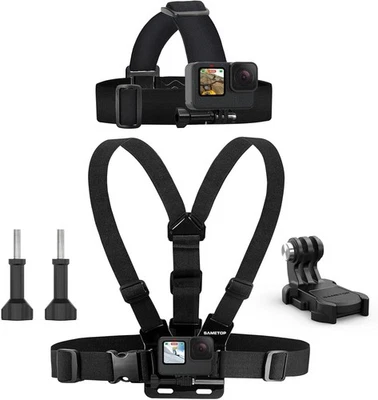 SAMETOP Head Mount Strap Chest Mount Harness Chesty Kit Compatible with Gopro Hero 13, 1