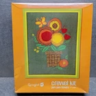 VTG 1971 Springbok “Pom Pom Flowers” Crewel Kit Sealed Mid Century Style 11x14