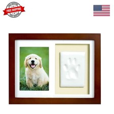 Pet Pawprint and Photo Wooden Keepsake Frame