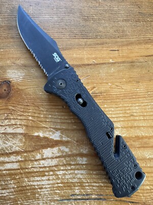 SOG Trident Assisted Folding Knife, Black, Discontinued Model