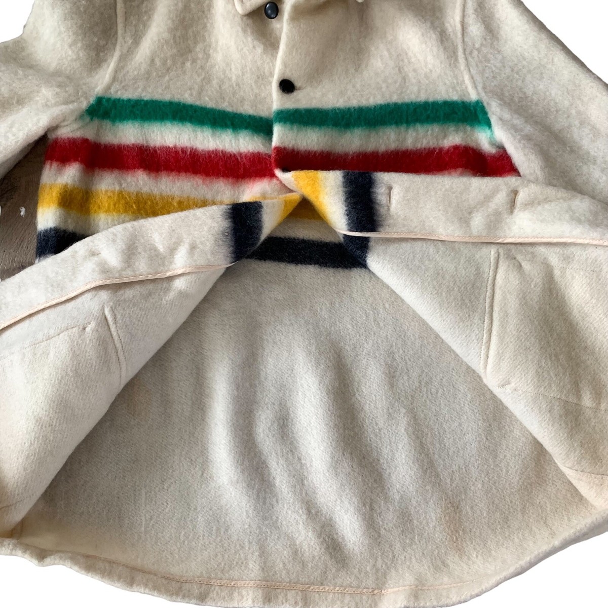 70s Hudson's Bay ウールコート L 70s vintage ハドソンズベイ HUDSON'S BAY ウール ブランケット