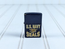 Zippo U. S. Navy Seals Lighter Matte Blue Made in USA Free Shipping