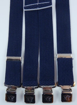 Hosenträger,40mm breit,Arbeitshosentäger, Alligatorklip,dunkelblau,Blitzversand