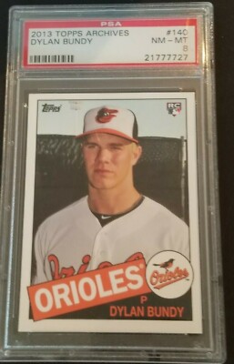 2013 Topps Archives #140- Dylan Bundy Rookie Card! PSA 8