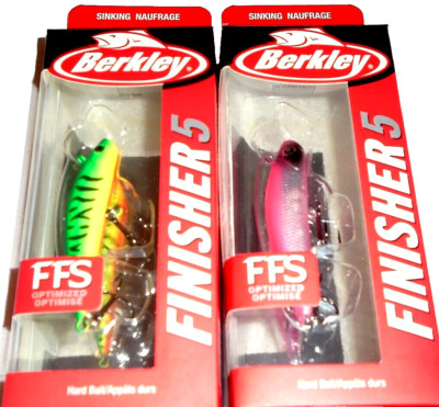 Berkley Finisher #5 Jerkbaits  (Lot of 2-MF Firetiger/Pink Pearl)