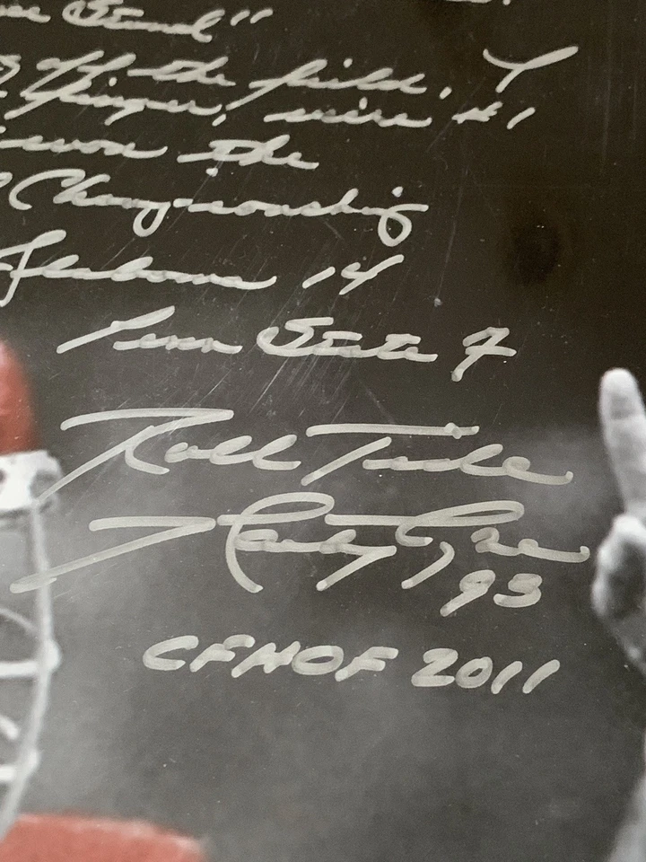 Marty Lyons Autographed/Signed 16x20 Photo Alabama Crimson Tide Inscription - Image 3 of 4