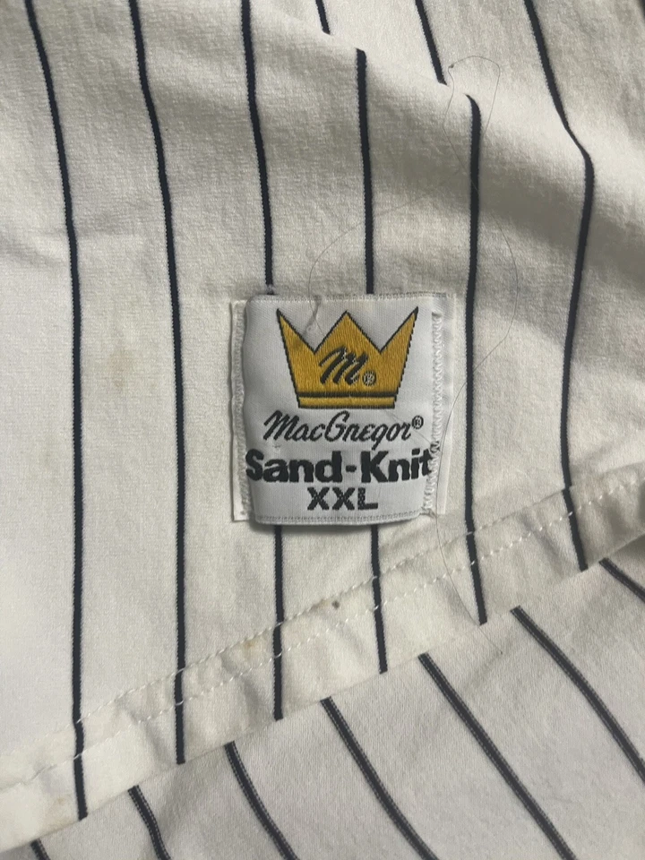 Vintage 80's Signed Sand Knit New York Yankees Don Mattingly MLB Jersey Beckett - Image 4 of 4