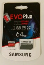 Carte Micro SD + Adapteur SD - SAMSUNG EVO Plus - 64 GB - Neuve