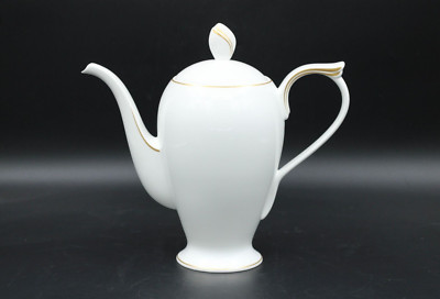 Hutschenreuther Ballerine Arabesque Kaffeekanne Kanne weiß Goldrand H 24,5 cm