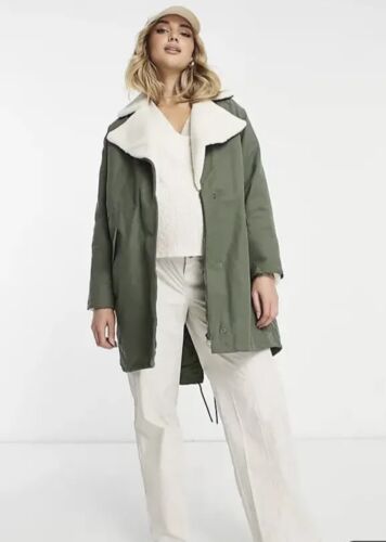 ASOS Design Maternity Parka Coat - Size 12 - Picture 1 of 6