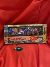 Vintage Indoor Joyous Lights Christmas Lights String 7 Bulbs Multicolor