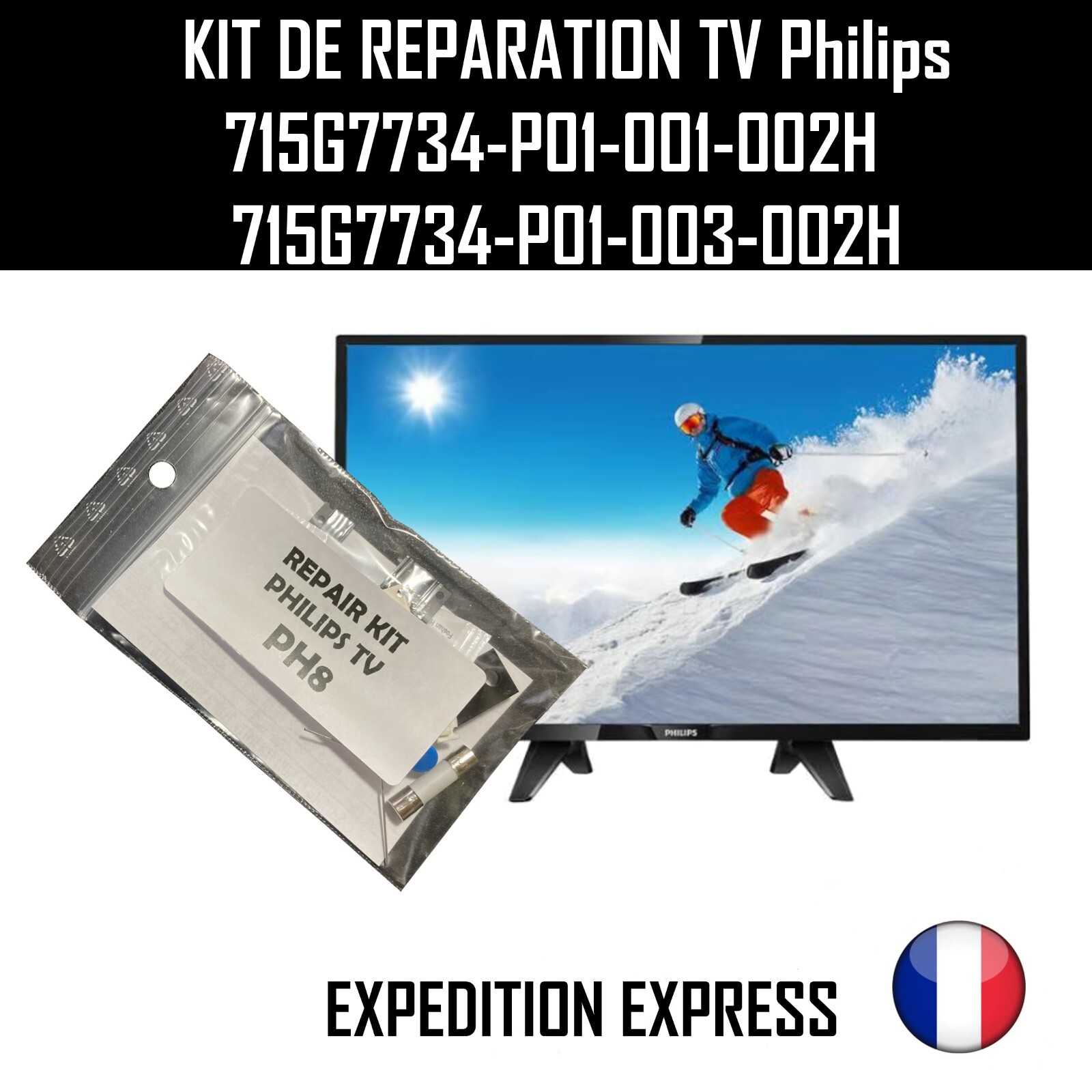 Kit De Réparation Alimentation Pour Magnétoscope Philips SBC7013 P065 - Compatible Plusieurs Marques