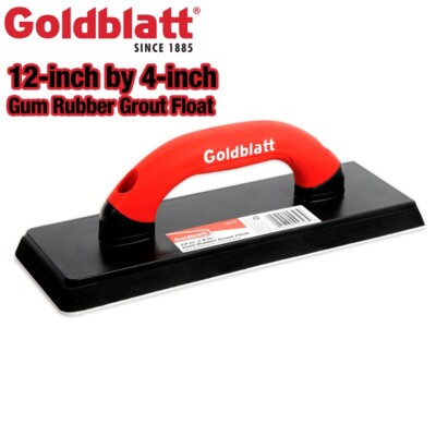 Goldblatt 12-inch by 4-inch Margin Float Gum Rubber Grout Float with Handle Red